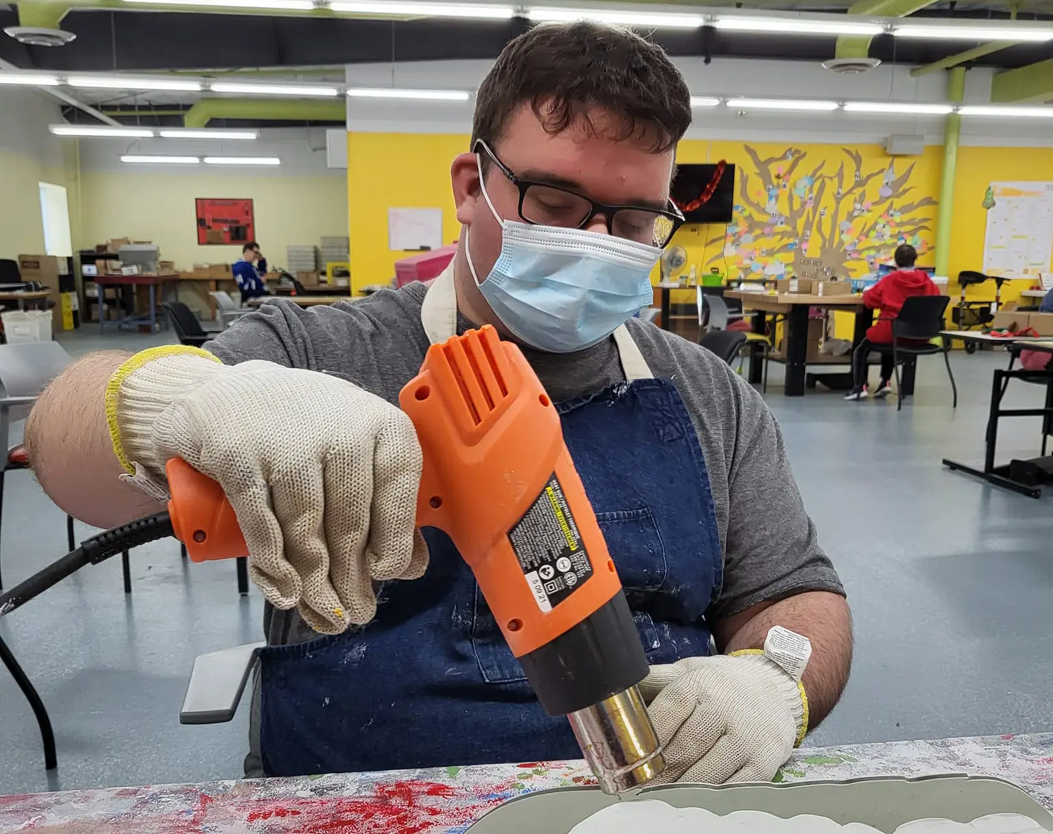 man working with tools