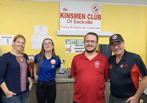 group of volunteers from Kinsmen Club of Sackville
