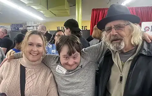 Family attending fundraiser event